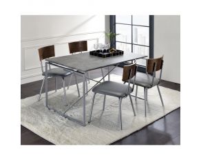 Jurgen Rectangular Dining Set in Silver