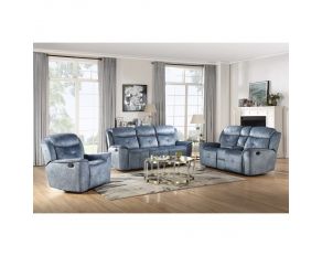 Mariana Living Room Sets in Silver Blue