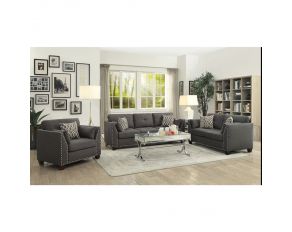 Laurissa Living Room Set in Light Charcoal