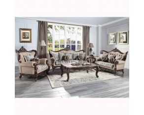 Ragnar Living Room Set in Light Brown and Cherry