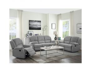 Zorina Motion Living Room Set in Gray Finish