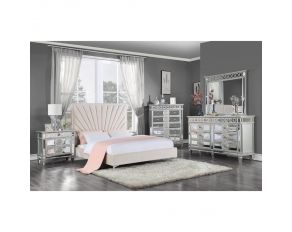 Faiz Upholstered Bedroom Collections in Beige Finish