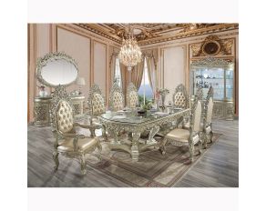 Sorina Rectangular Dining Set in Antique Gold Finish