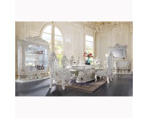 Adara Rectangular Dining Set in Antique White Finish