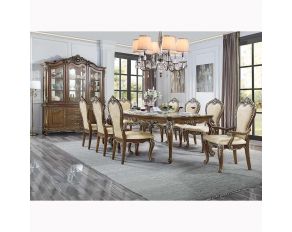 Latisha Rectangular Leg Dining Set in Antique Oak Finish