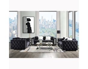 Trislar Living Room Set in Black Finish