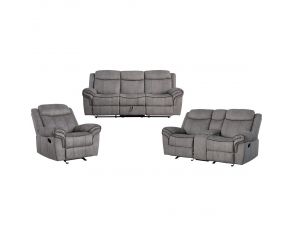 Zubaida Living Room Set in Two Tone Gray