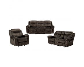 Zubaida Living Room Set in Two Tone Chocolate