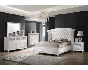 Barzini Upholstered Bedroom Set in White