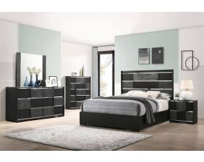 Blacktoft Panel Bedroom Set in Black