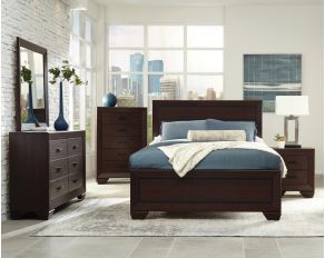 Kauffman Storage Bedroom Set in Dark Cocoa