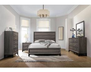 Watson Panel Bedroom Set in Grey Oak