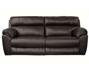 Costa Lay Flat Reclining Sofa in Chocolate