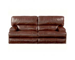 Catnapper Wembley Power Lumbar and Lay Flat Reclining Sofa in Walnut