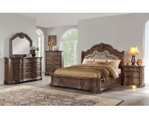 Tulsa Bedroom Collection in Antique Brass