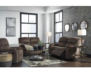 Bolzano Reclining Living Room Set in Coffee