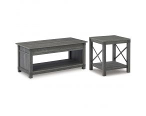 Freedan Occasional Table Set in Grayish Brown