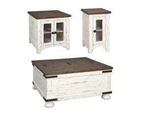 Wystfield Occasional Table Set in White and Brown