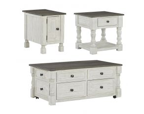 Havalance Occasional Table Set in White and Gray