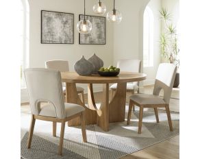 Dakmore Round Dining Set in Brown