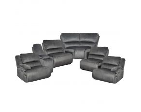 Clonmel 6-Piece Reclining Sectional in Charcoal