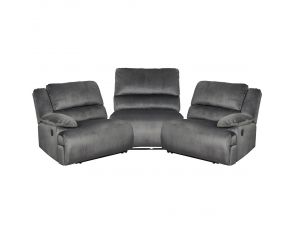 Clonmel 3-Piece Reclining Sectional in Charcoal