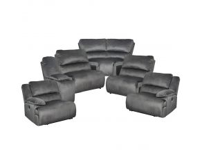 Clonmel 6-Piece Power Reclining Sectional in Charcoal