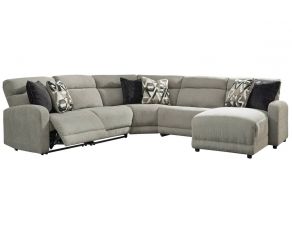 Colleyville 5 Piece Power Reclining Sectional with Armless Chair in Stone