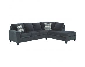 Abinger Left Arm Facing Sleeper Sectional with Chaise in Smoke Gray