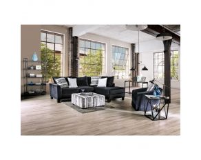 Modbury Sectional Living Room Set in Black