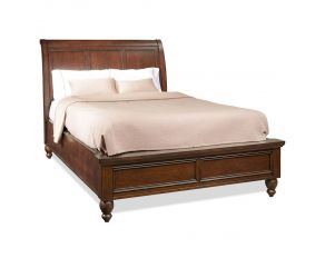 Cambridge Traditional Queen Sleigh Bed in Brown Cherry