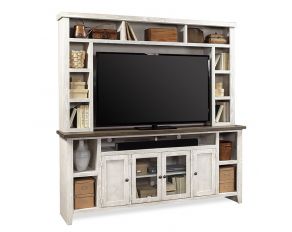 Eastport 84 Inch Console and Hutch in Drifted White