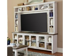 Eastport 97 Inch Console and Hutch in Drifted White