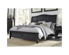 Oxford Traditional California King Sleigh Bed in Rubbed Black