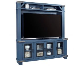 Sawyer 78 Inch Console and Hutch in Malta Blue