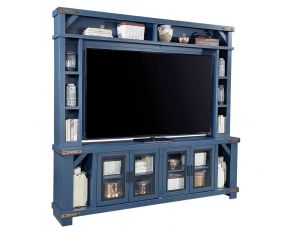 Sawyer 98 Inch Console and Hutch in Malta Blue