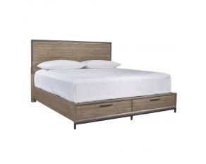 Trellis California King Panel Storage Bed in Desert Brown