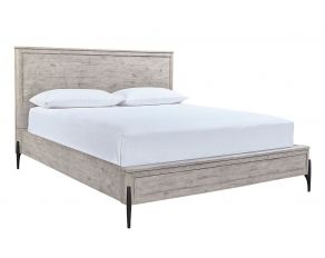 Zane California King Panel Bed in Parchment