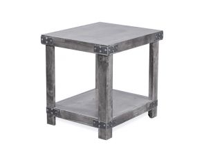 Industrial End Table in Smokey Grey