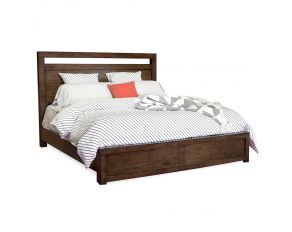 Modern Loft California King Panel Bed in Brownstone