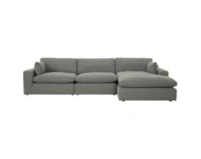 Elyza 3-Piece Sectional with RAF Chaise in Smoke