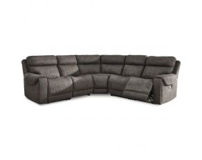 Hoopster 5-Piece Power Reclining Sectional in Gunmetal