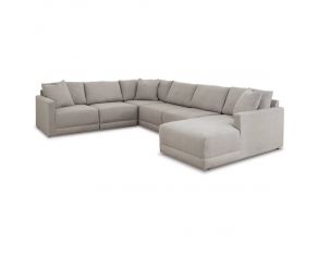 Katany 6-Piece Sectional with Right Arm Facing Chaise in Shadow