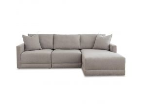 Katany 3-Piece Sectional with Right Arm Facing Chaise in Shadow