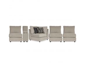 Kellway 5-Piece Sectional with Console in Bisque