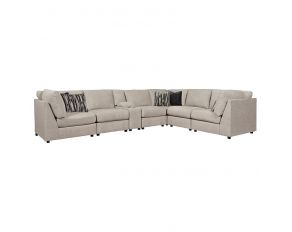 Kellway 7 Piece Sectional with Console in Bisque