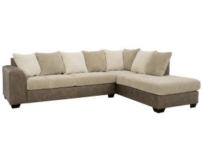 Keskin 2-Piece Sectional with Right Arm Facing Corner Chaise in Sand