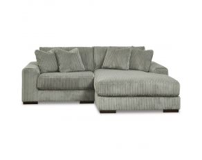 Lindyn 2-Piece Sectional with Right Arm Facing Chaise in Fog