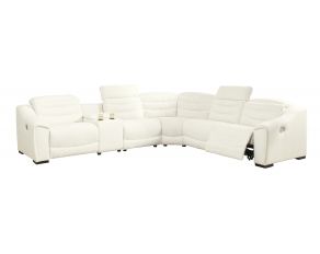 Next-Gen Gaucho 6 Piece Power Reclining Sectional with Console in Chalk