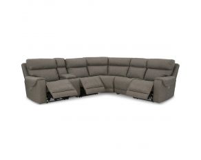 Starbot 6-Piece Power Reclining Sectional in Fossil